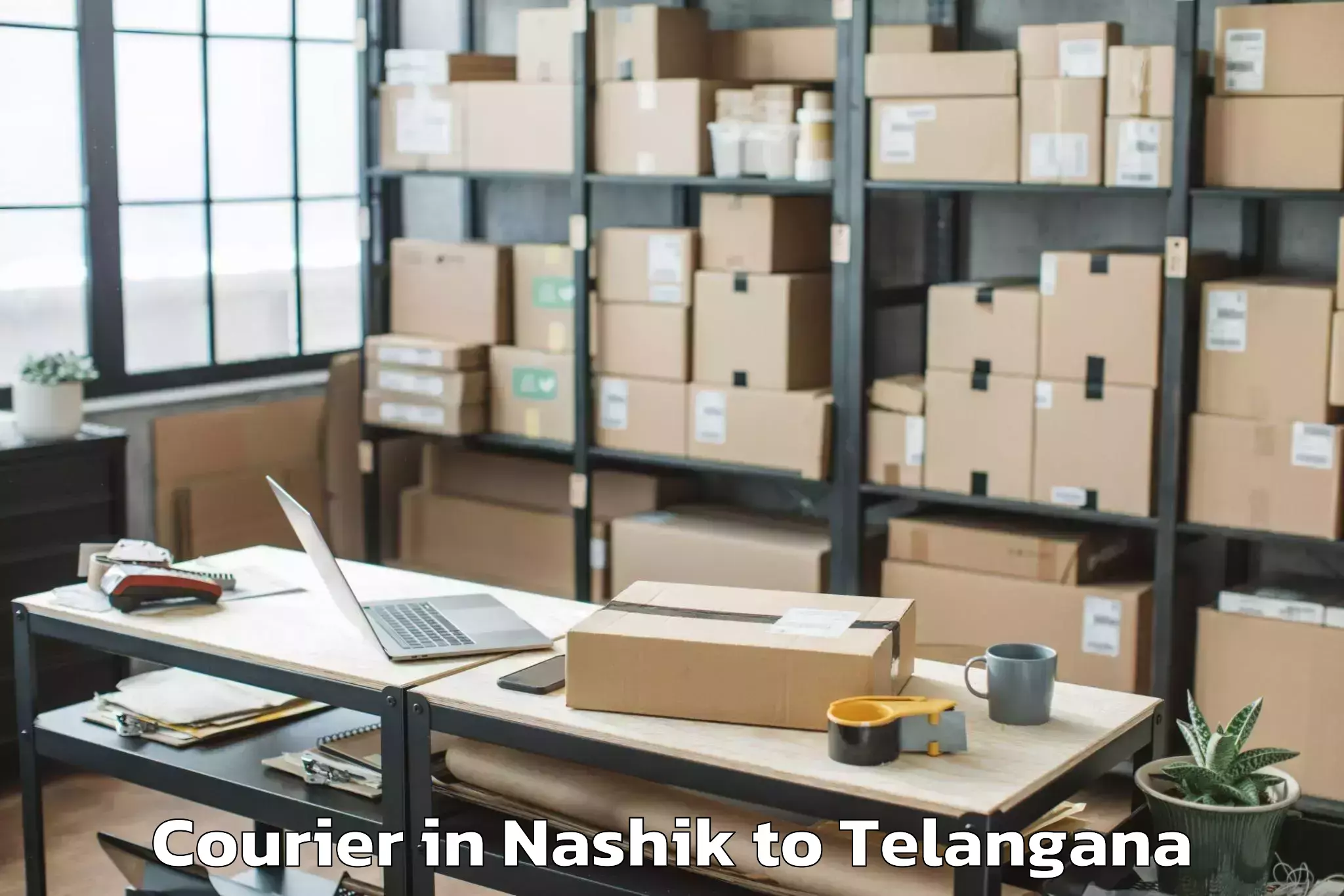 Book Nashik to The English And Foreign Langua Courier Online